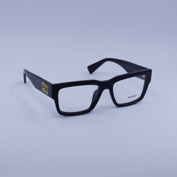 Miu Miu MU02XV 1AB1O1 Eyeglasses Black 52mm Rectangle Frame - Picture 2 of 10